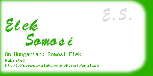 elek somosi business card